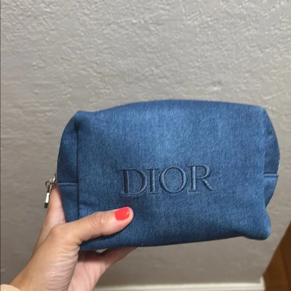 Dior Denim Blue Pouch - Picture 1 of 8